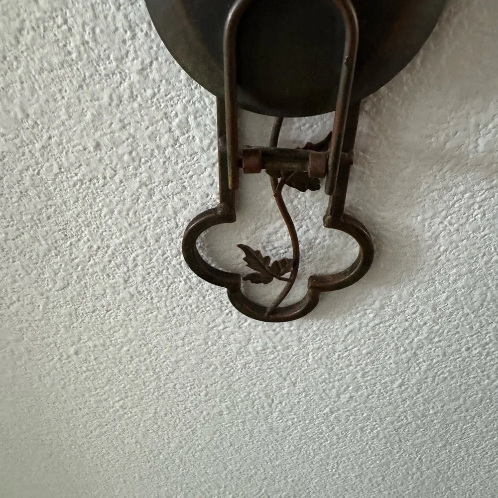 Decorative Metal Wall Cross with Candle Holder